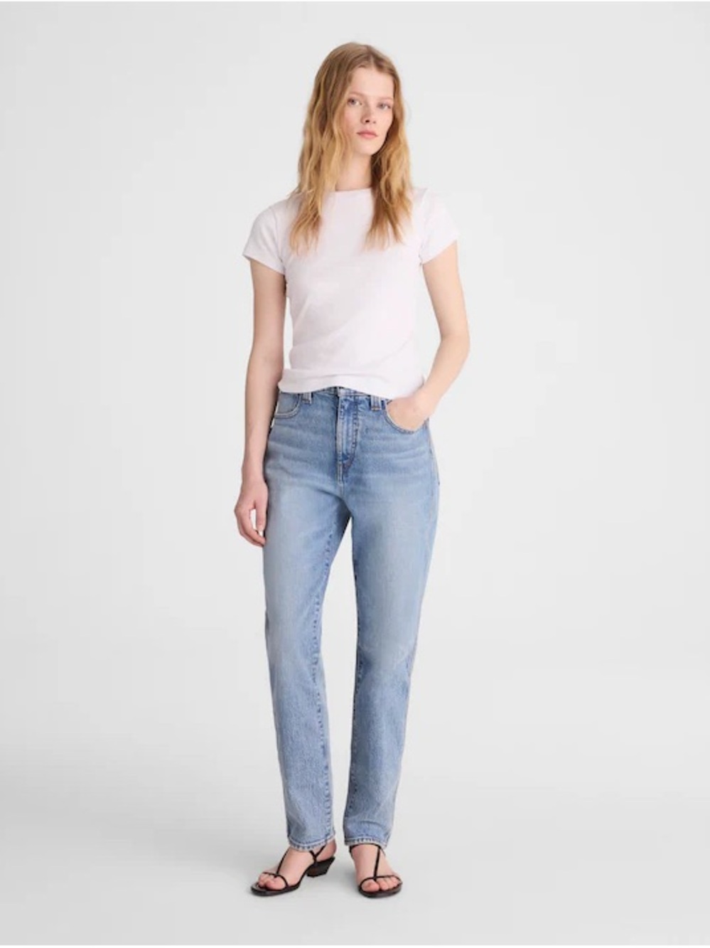 Madewell "The Perfect Vintage" Comfort Stretch High-Rise Straight Jeans (25)